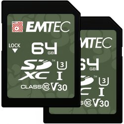 Emtec SDXC memorijska kartica Emtec Rugged Outdoor 64 GB klasa 10 / UHS-1 U3 pakiranje od 2 komada Cene