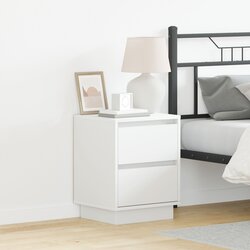 vidaXL noćni ormarići s LED svjetlima 2 kom bijeli 39x34,5x50 cm Cijene