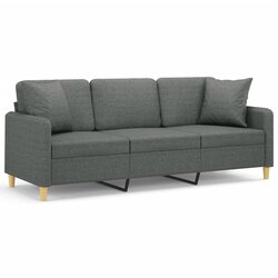 Maison Chic kavč - Sofa - Kanape trosed z blazinami temno siv 180 cm blago, (21727803) Cene