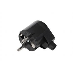 Elgotech vtikač , 16 a, 250 v, plastični, za kabel, kotni, črn Cene