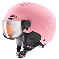 Kaciga UVEX ROCKET JUNIOR VISOR pink confetti mat Cene