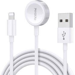 Yesido Podatkovni kabel (CA-70) - 2v1 USB na Lightning Apple Watch 2.4A 120cm - bel Cene