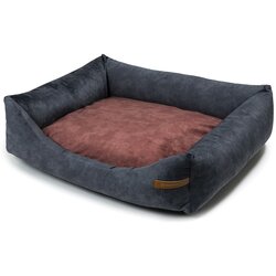 Rexproduct Bordo rdeča/temno siva postelja za pse 55x65 cm SoftBED Eco S – Cene