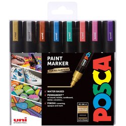 POSCA Uni flomastri 5M set 8 Metallic; konica 1,8-2,5 mm, (21290427) Cene