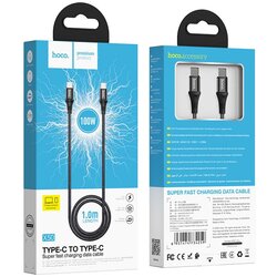 Hoco Kabel za punjenje (X50 Exquisito) USB Type-C na USB Type-C PD 100W 5A 1.0m crni Cene