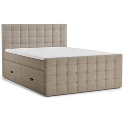 Maison de Rêve Bež boxspring postelja s prostorom za shranjevanje 200x200 cm Tasca – Cene
