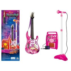 Lean Toys Otroška kitara z ojačevalcem in mikrofonom MP3 vhod roza Cene
