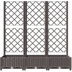 vidaXL Vrtna sadilica s rešetkom smeđa 120 x 40 x 121 5 cm PP Cijene