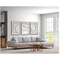 Atelier Del Sofa ugaona garnitura Eti Oak Right Grey Cene