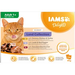 IAMS Delights Adult Land Mix - 12 x 85 g v omaki Cene