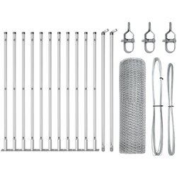 vidaXL Ograda Set Set od 2 Pocinčani čelik 25 m duga, 0.5 m visoka Cijene