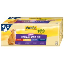 MultiFit Cat Junior Classic riba u želeu Multipack 48x100 g Cene