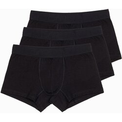 Ombre Men's cotton boxer shorts with logo - 3-pack black Cene