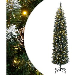 vidaXL Umjetno tanko božićno drvce sa 150 LED žarulja 150 cm Cijene