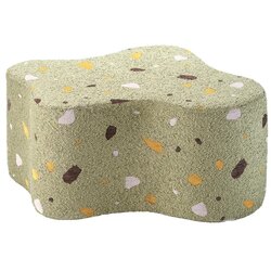 Wigiwama Zelen otroški tabure iz tkanine bouclé/iz šenilje Terrazzo Cloud – Cene