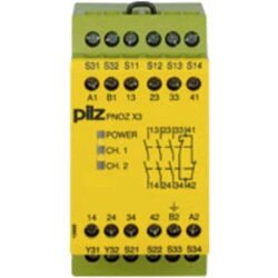 PILZ Sigurnosni relej PNOZ X3 24VAC 24VDC 3n/o 1n/c 1so Radni napon (broj): 24 V/DC 3 zatvarač, 1 otvarač (Š x V x d) 45 x 87 x Cene