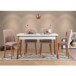  Trpezarijski set Costa, 5 delova, Krem Cijene
