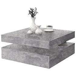 Coffee Klubske mizice Table Basse Pivotante Béton Gris Clair Srebrna Cene