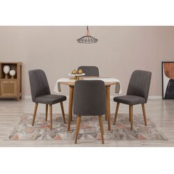 Woody Fashion trpezarijski sto i stolice vina 1501 atlantic pine anthracite Cene