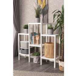 WALLXPERT Plastična polica OMS-1108, 108x100x29cm, Bijela Cijene
