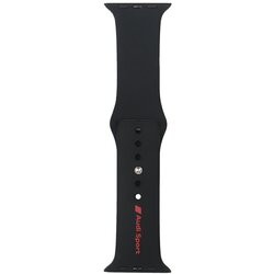 Audi PAŠEK SPORT RED LOGO ZA APPLE WATCH 44 45 46 49MM ČRN SILIKON, (5000087642) Cene