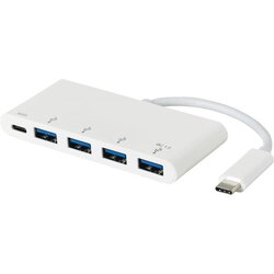 Estuff USB-C hub razdelilnik 1x USB-C, 4x USB-A 3.0, ES623007WH Cene