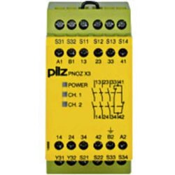 PILZ Sigurnosni relej PNOZ X3 230VAC 24VDC 3n/o 1n/c 1so Radni napon (broj): 230 V/AC 3 zatvarač, 1 otvarač (Š x V x d) 45 x 87 Cene