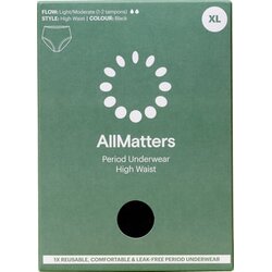 AllMatters Period Underwear High Waist Black - XL Cene