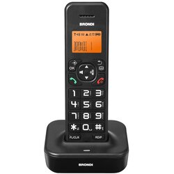 Brondi telefon bežični, led display, crni - bravo star, black Cene