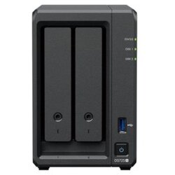 Synology DS725+, tower, 2-Bays 3.5'' sata hdd/ssd, 2 x M.2 2280 nvme ssd, cpu amd ryzen R1600 dual-core (4-thread), max. boost up to 3.1 ghz, 4 gb DDR4 ecc sodimm, 1 x 2.5 gbe, 1 x 1GbE, 1 x usb 3.2, 1 x esata usb-c, 1.51 kg, 3y Cene