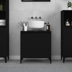 vidaXL Ormarić za umivaonik crni 58x33x60 cm konstruirano drvo Cijene