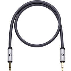 Utičnica audio priključni kabel [1x 3,5 mm banana utikač - 1x 3,5 mm banana utikač] 0.50 m crna pozlaćeni kontakti Oehlb Cene
