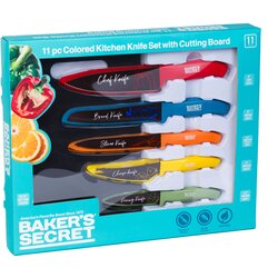 BAKERS SECRET 5- delni set barvnih nožev z desko za rezanje ter ščitniki Cene