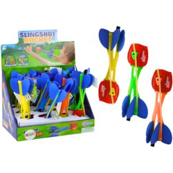 Rocket With A Throwing Slingshot, Colorful Foam, Recoil 25 Meters Cene