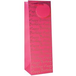 The Unique Paper Company Ukrasna kesa P Dazzle Birthday Script Silver/Pink Cene