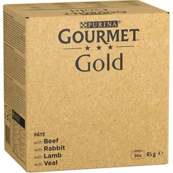 JUMBO pakiranje: Gourmet Gold 96 x 85 g - Fina pašteta: govedina, zajec, jagnjetina, teletina Cene