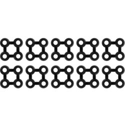 vidaXL Spojnice za prostirke 10 komada gumene crne Cijene