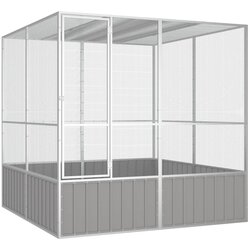 vidaXL Kavez za ptice sivi 213 5x217 5x211 5 cm od pocinčanog čelika Cijene