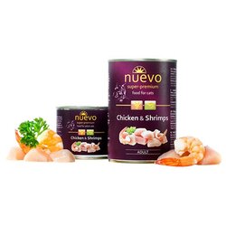 Nuevo grain free za mačke - piletina i škampi 200gr, konzerva Cene