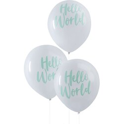 Ginger Ray® baloni hello world mint Cene