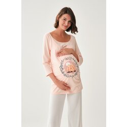 Dagi Plus Size T-Shirt - Pink - Regular Cene