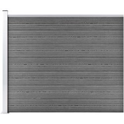  Ograjni panel WPC 175x146 cm siv Cene