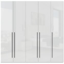 Jela Jagodina jela plakar P5/PN - kolekcija piano - kristalno bela/kristalno bela hg lak - 227x224x56 cm Cene