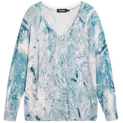 Desigual Sweater majica plava / bijela Cene