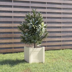 vidaXL Vrtna sadilica bijela 31 x 31 x 31 cm od masivne borovine Cijene