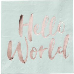 Ginger Ray® papirnate serviete hello world Cene