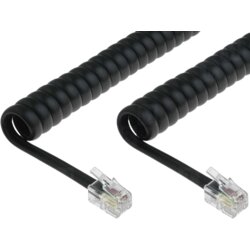 LINECARD - BQ CABLE Spiralni telefonski kabal za slušalicu 2m crni Cene