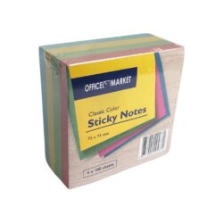 Post-it note blok 75mmx75mm OFFICE MARKET kocka 4 boje Cene
