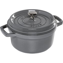 Staub La Cocotte 20cm round, Graphite grey, Cast Iron Cene
