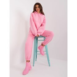 Fashion Hunters Pink women's tracksuit with inscription Cene